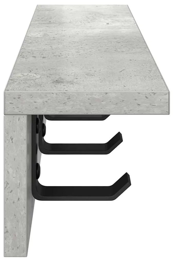 Fali Kabáthorog Beton szürke 60 x 10.5 x 10.5 cm Faanyag