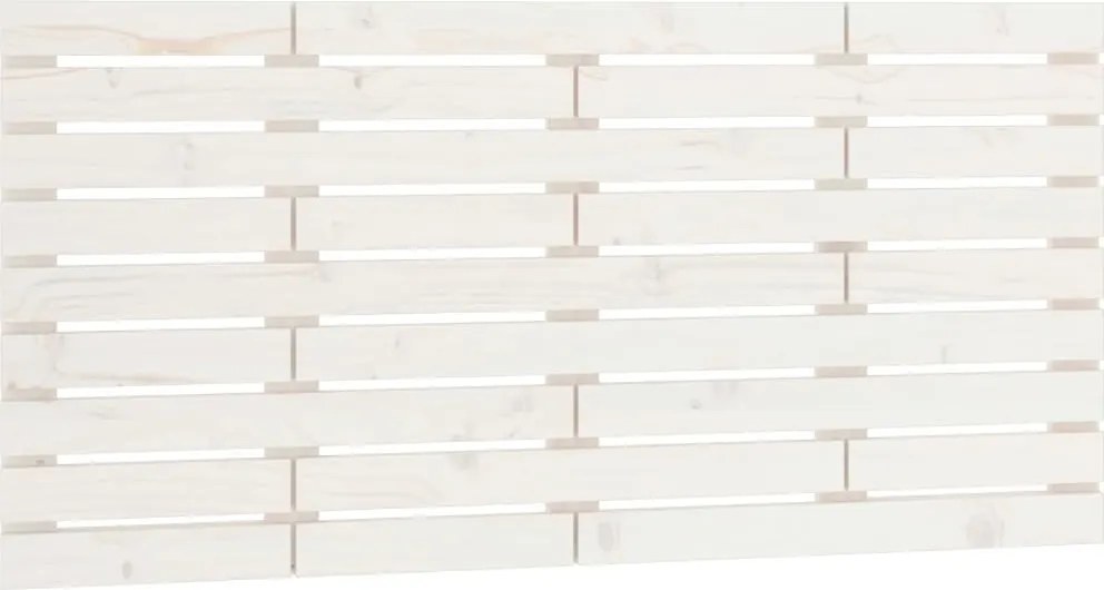 vidaXL fehér tömör fenyőfa fali fejtámla 126 x 3 x 63 cm