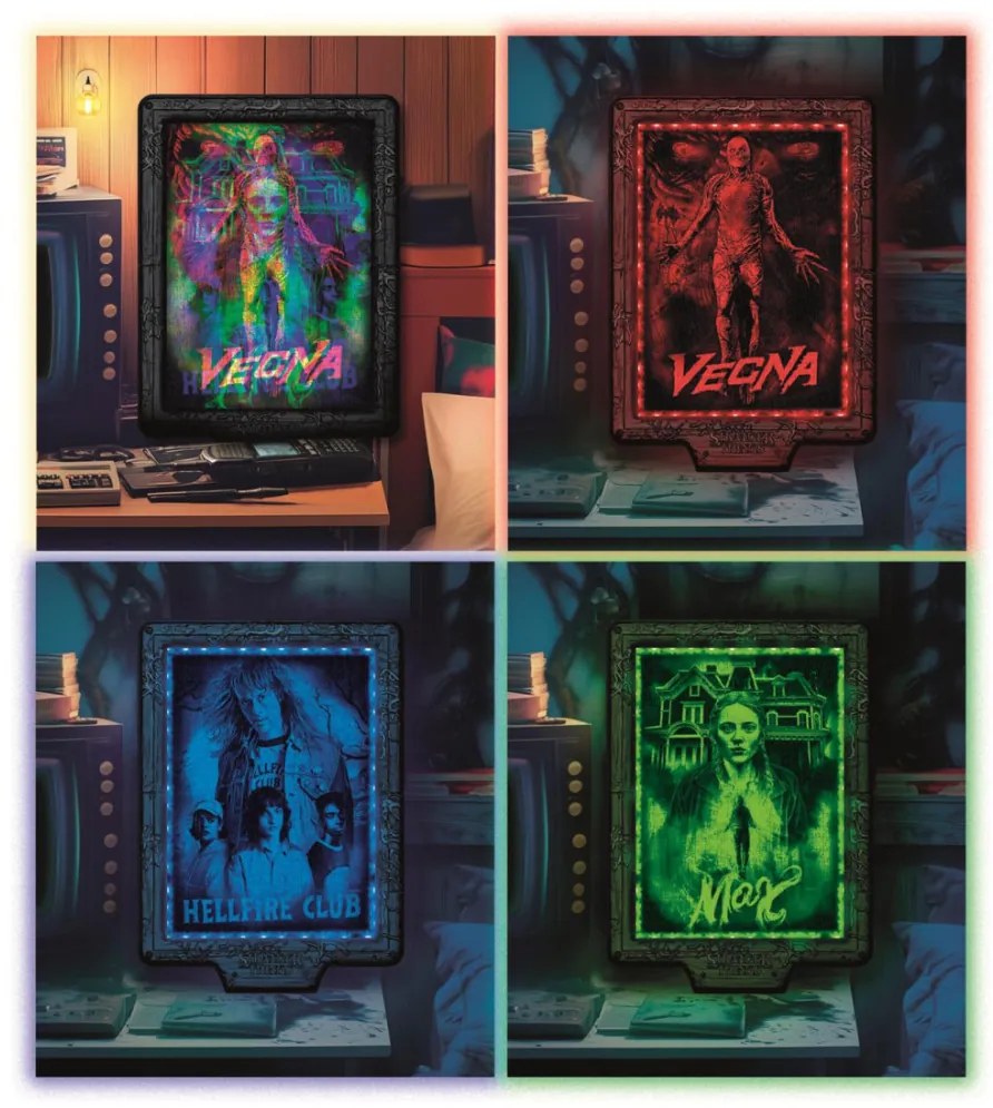 Stranger Things Vecna&#039;s Curse 520 db-os puzzle LED-es keretben Clementoni