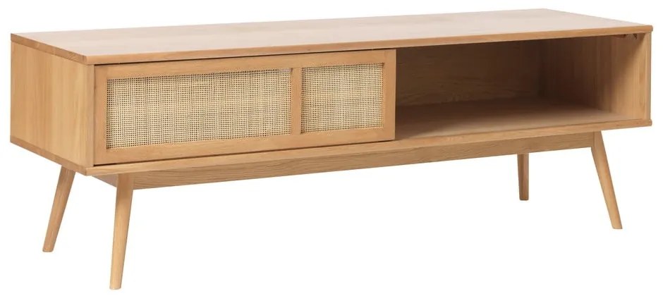 Natúr színű TV-állvány tölgyfa dekorral 150x50 cm Barrali – Unique Furniture