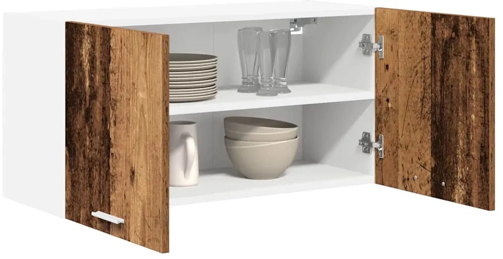 Függő szekrény polcokkal Riga Öreg fa 80 x 31 x 40 cm Faanyag