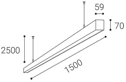 LED2 - LED Csillár zsinóron NOLI LED/60W/230V 3000K/3500K/4000K fehér