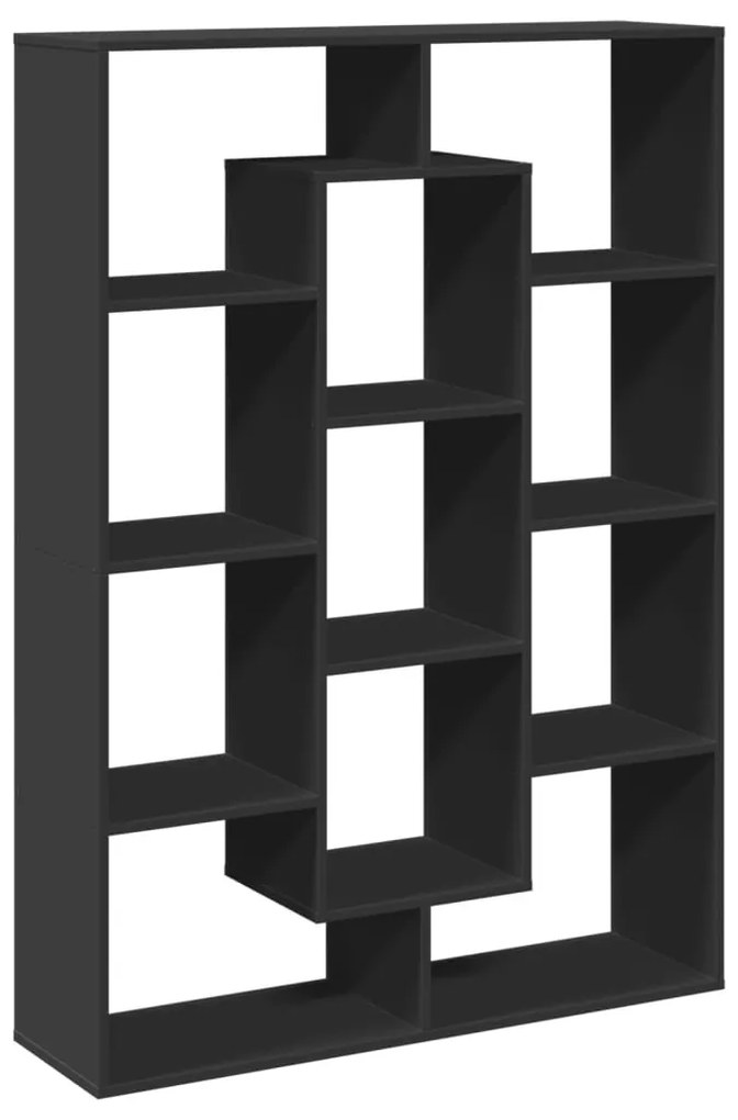 fekete szerelt fa könyvszekrény 102 x 29 x 143 cm