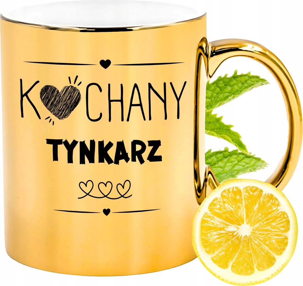 Prémium Arany Csillogó Bögre Vakoló Ajándék Nyomtatott Fotóval