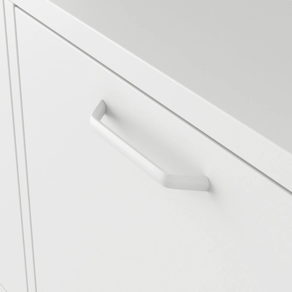 SHIRLEY fém cipősszekrény, 960 x 900 x 170 mm, fehér