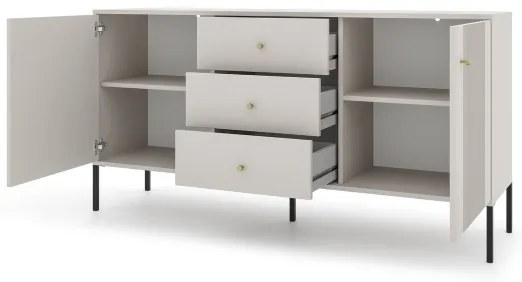 Komód LUE bézs/fekete