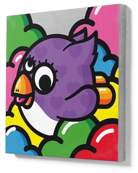 Volant Violette beton fali kép, 50 x 50 cm - Lyon Béton