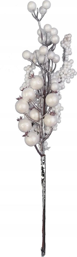 Ezüst Színű Dekorációs Ág Golyókkal 85CM