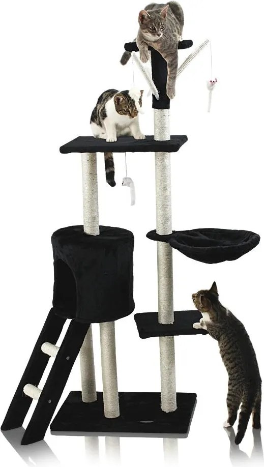 Kaparófa macskáknak Hawaj 138 cm fekete