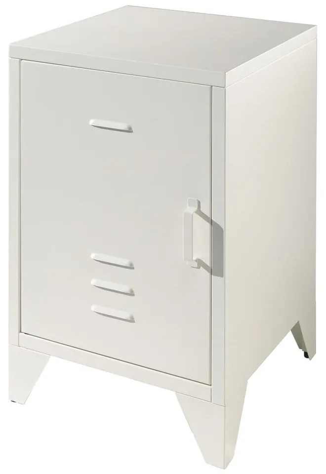 Fehér fém éjjeliszekrény Bronxx - Vipack