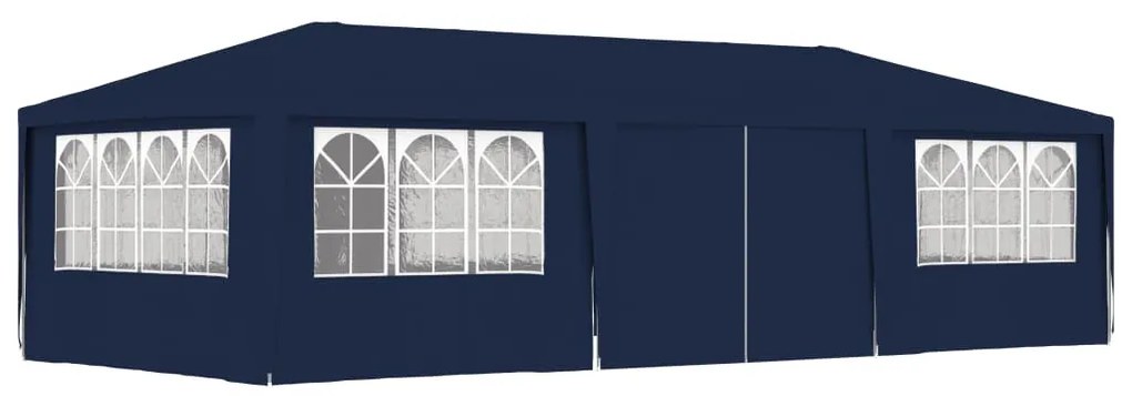 kék rendezvénysátor oldalfalakkal 4 x 9 m 90 g/m²
