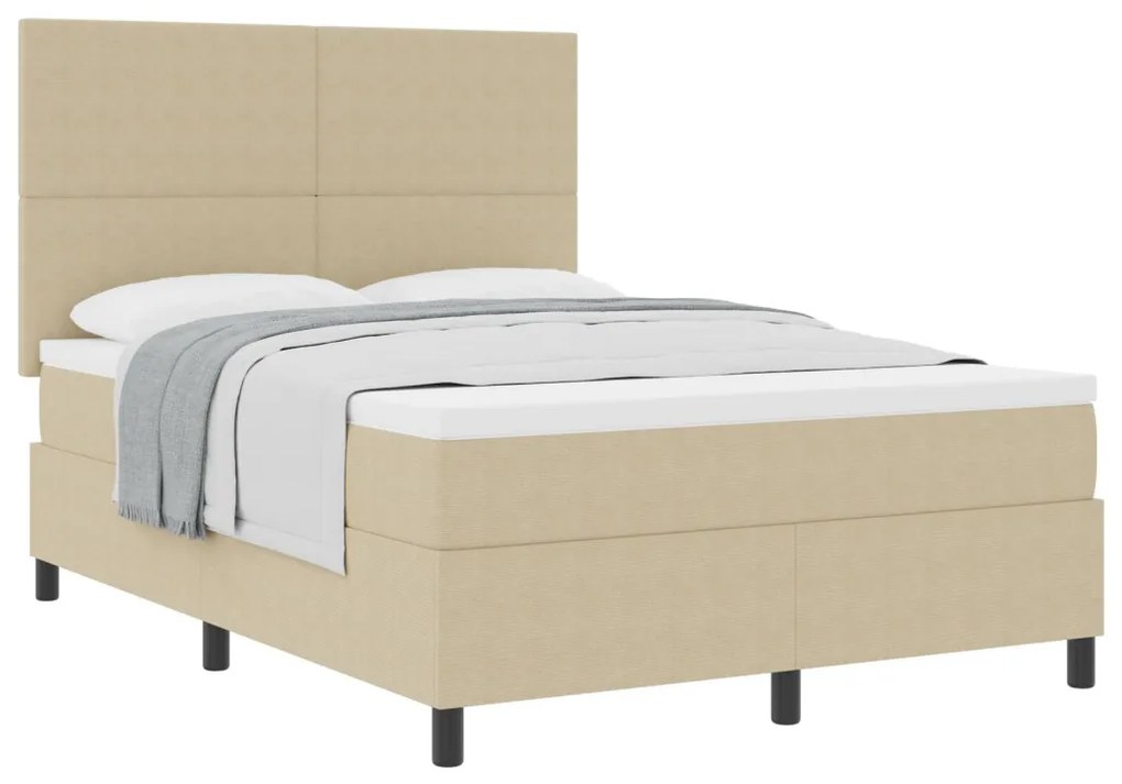 Box Spring Ágy Matraccal Halvány Zöld Szürke 140x200 cm Kordbársony Szövet
