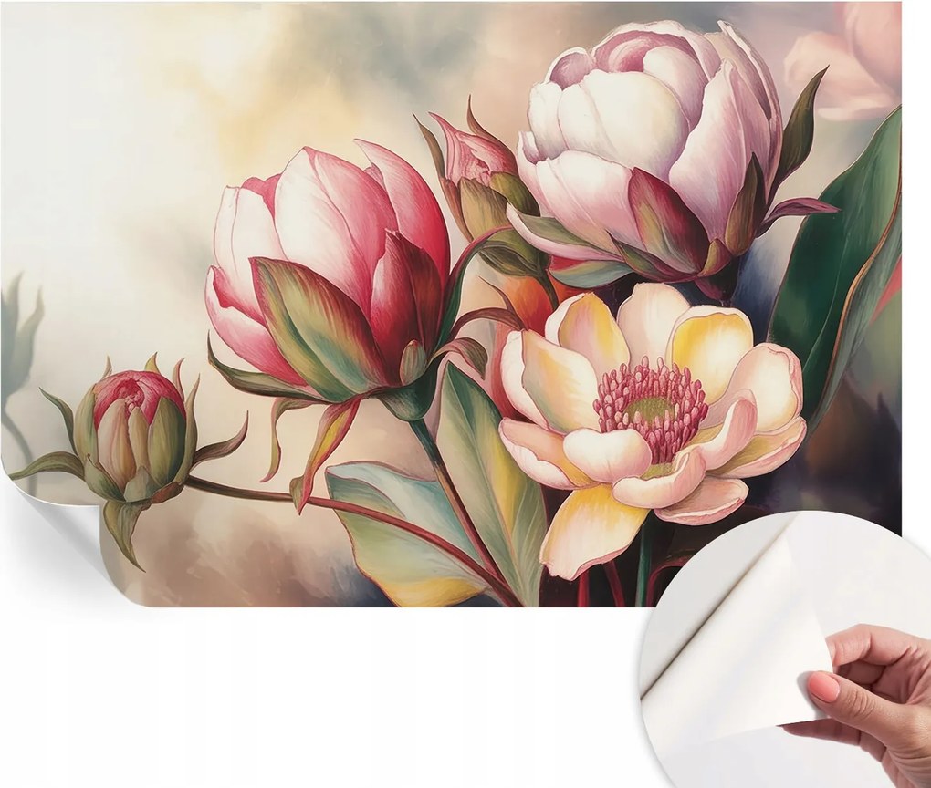 Dekoratív öntapadós fotótapéta irodába Virágcsokor 104x70 cm