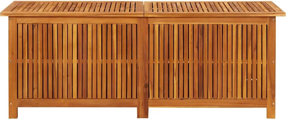 Tömör Akácfa Kerti Tárolóláda 150 X 50 X 58 Cm