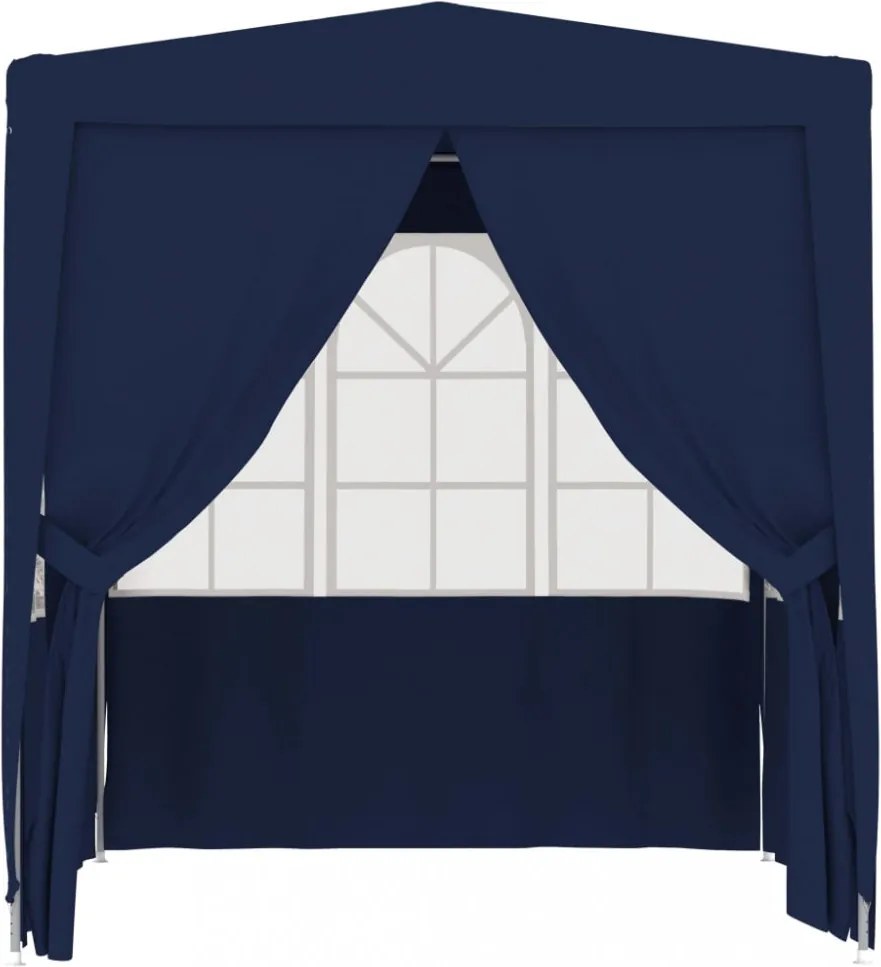 kék rendezvénysátor oldalfalakkal 2,5 x 2,5 m 90 g/m²