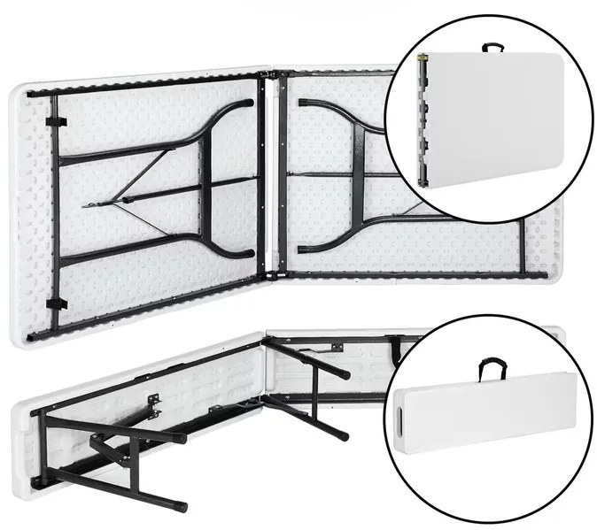 Casaria® Sörkészlet 183 cm - fehér