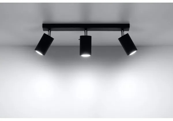 Sollux SL.0093 - Spotlámpa RING 3 3xGU10/10W/230V fekete