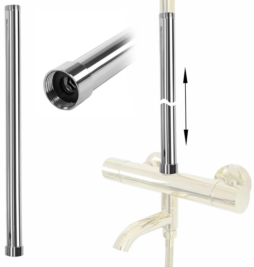 Hosszabbító kád-zuhany szetthez CHROM 50cm