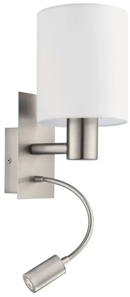 Eglo - LED Flexibilis lámpa PASTERI 1xE27/40W+LED/3,8W fehér