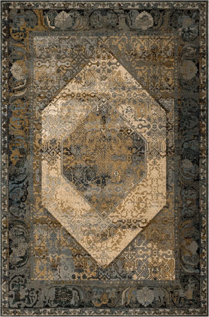 Gyapjú Szőnyeg Dywilan Omega Seneh Konyak Klasszikus Dísz 170x235 cm