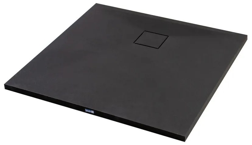 Cagliari Black 80x80x2,6 cm szögletes, SMC zuhanytálca szifonnal