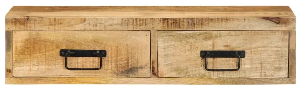 tömör nyers mangófa falra szerelhető TV-szekrény 80x30x19 cm
