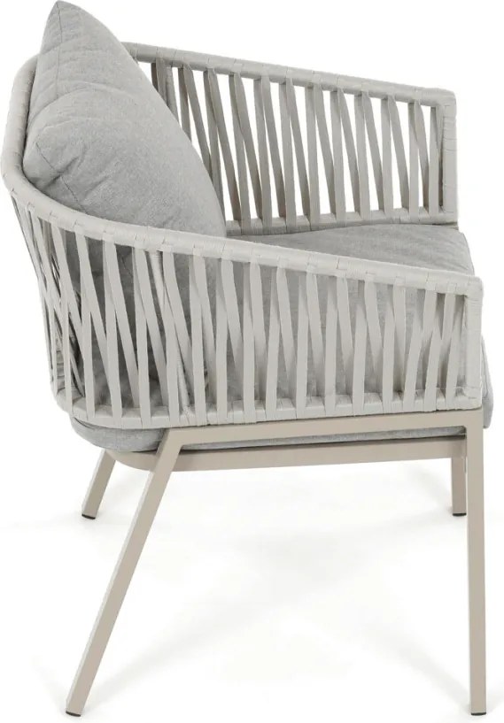 Kerti szék, fém, polyrattan, bézs, AZC-S1430 CRM