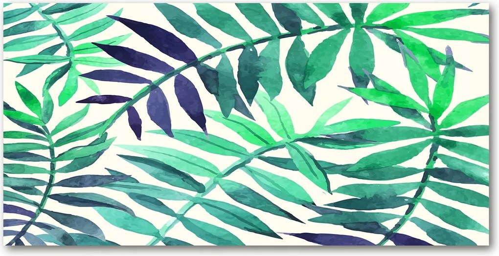 Konyhai panel Trópusi levelek 140x70 cm Ragasztó