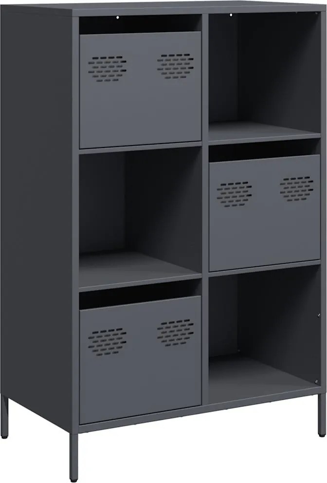 vidaXL antracitszürke acél magasszekrény 68 x 39 x 103,5 cm