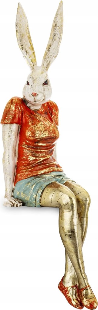 Pierrot Nyúl Húsvét figura Aranyozott Dekoráció Ajándék