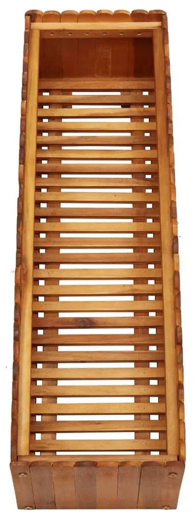 Tömör akácfa kerti magaságyás 100 x 30 x 25 cm