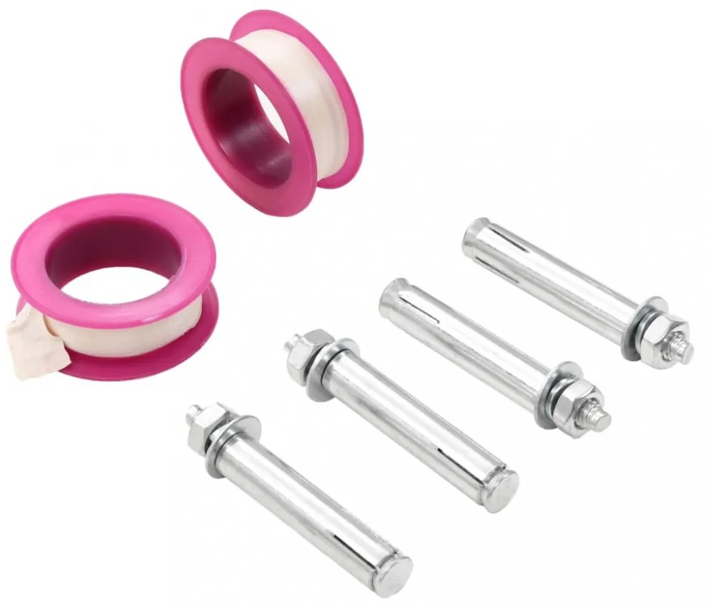 rozsdamentes acél kerek kerti oszlop típusú vízcsap 65 cm