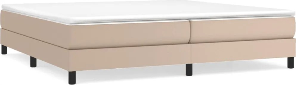 vidaXL cappuccino színű műbőr rugós ágykeret 200x200 cm