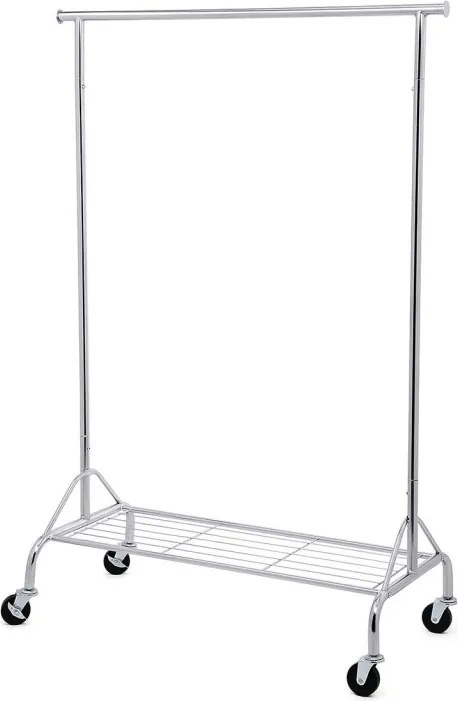 Fém ruhaállvány, cipőtartóval, 50kg teherbírású, krómozott