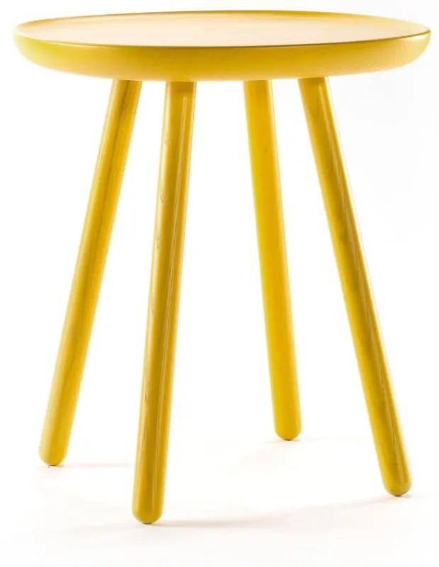 Naïve sárga tárolóasztal, ø 45 cm - EMKO