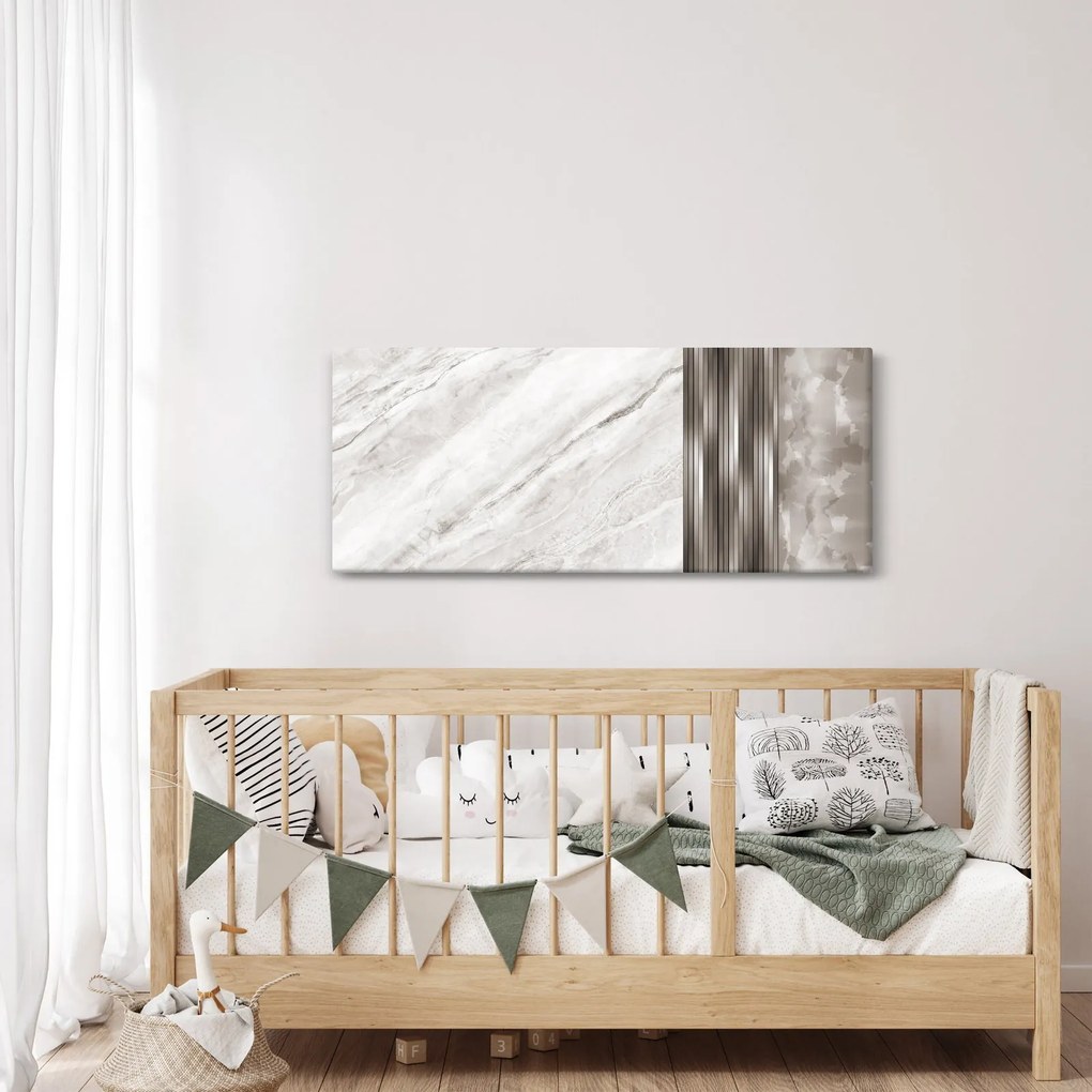 Kép - Márvány ezüst vonalakkal (120x50 cm)