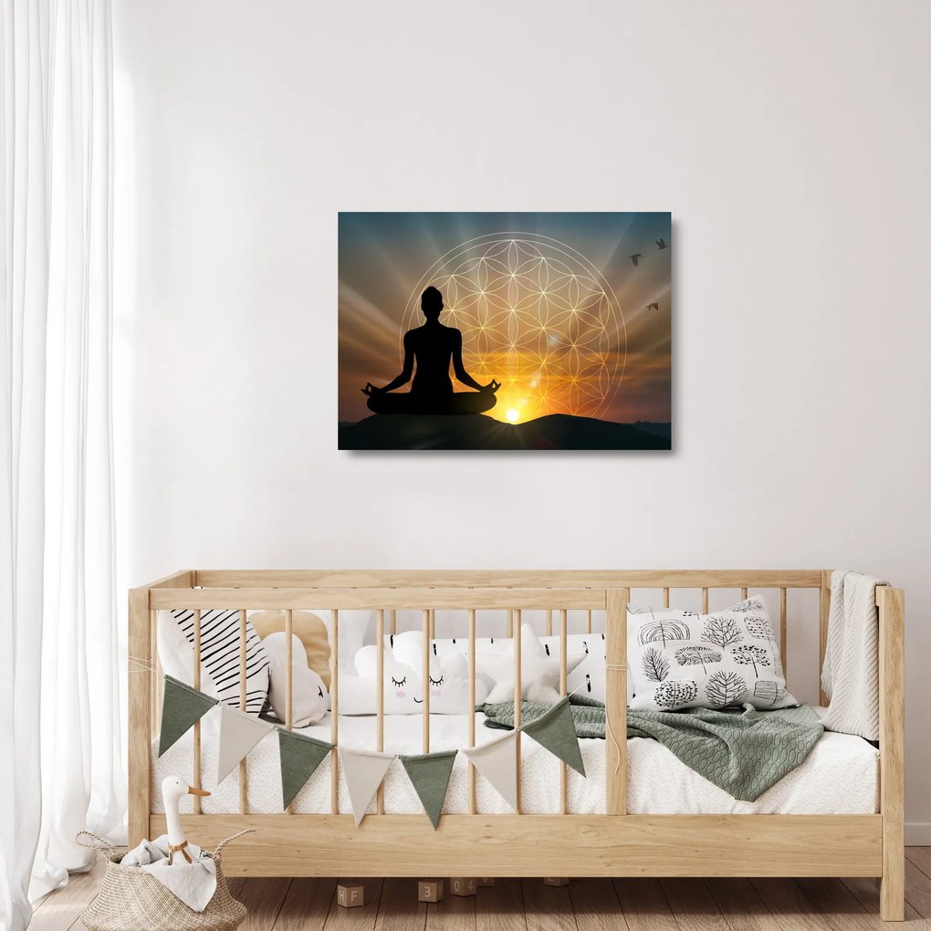 A meditáció képe (üvegen) (70x50 cm)