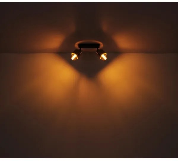 Globo 15560-2 - Spotlámpa MILLEY 2xE27/40W/230V fekete/réz