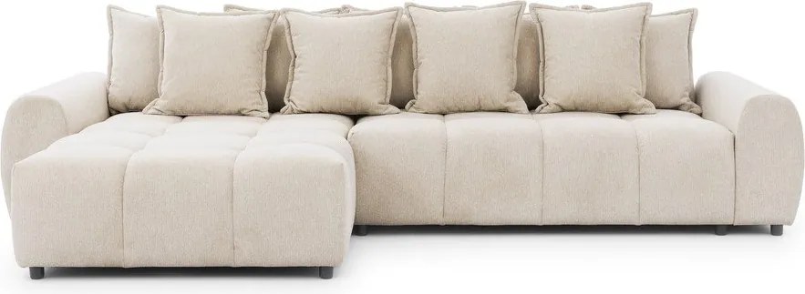 Bézs sarokkanapé (bal oldali-heverő résszel) Albane – Ropez