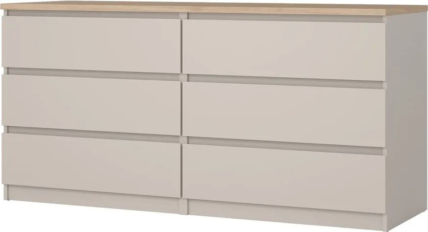 Krémszínű komód 154x76x50 cm Naia – Tvilum