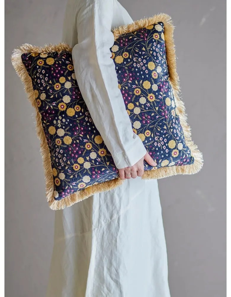 Pamutkeverék díszpárna 45x45 cm Eydis – Bloomingville