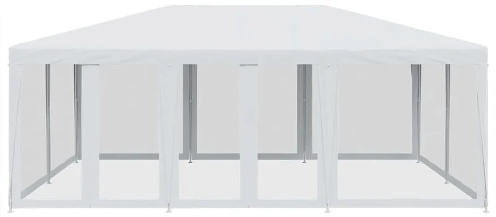 fehér HDPE rendezvénysátor 10 hálós oldalfallal 6 x 4 m