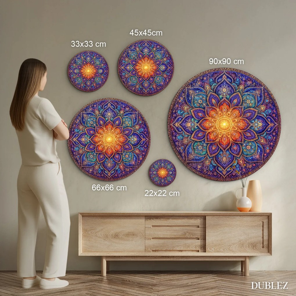 DUBLEZ | Fából készült kép - Mandala Magic