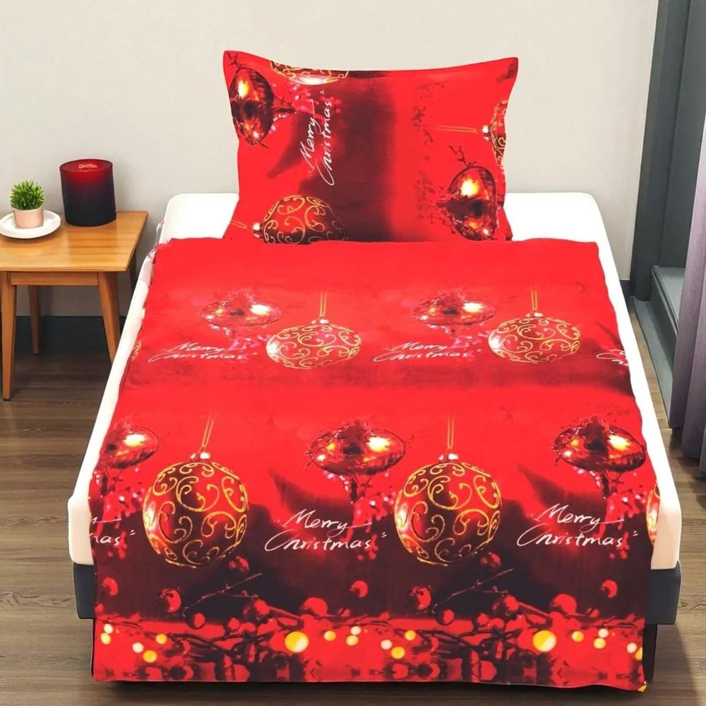 Mikroplüss ágynemű Homa LEVINA RED CHRISTMAS 140x200 cm