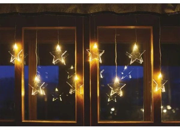 LED Karácsonyi kültéri fényfüzér 8xLED/5,84m IP44 csillagok