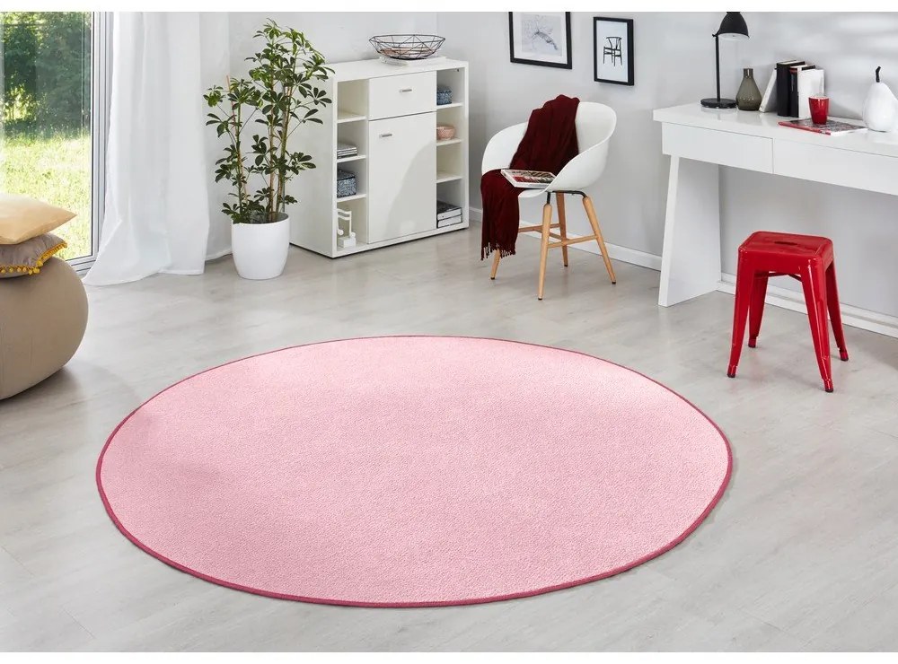 Világos rózsaszín kerek szőnyeg ø 133 cm Fancy – Hanse Home
