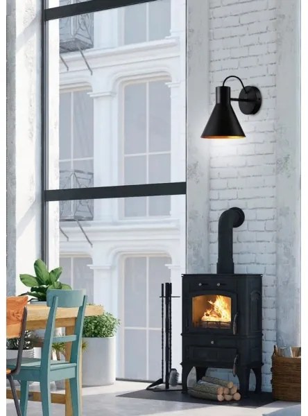 Fali lámpa MORE 1xE27/40W/230V fekete