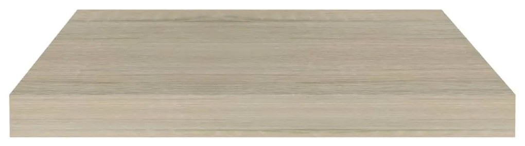 2 db tölgyszínű MDF lebegő fali polc 50 x 23 x 3,8 cm