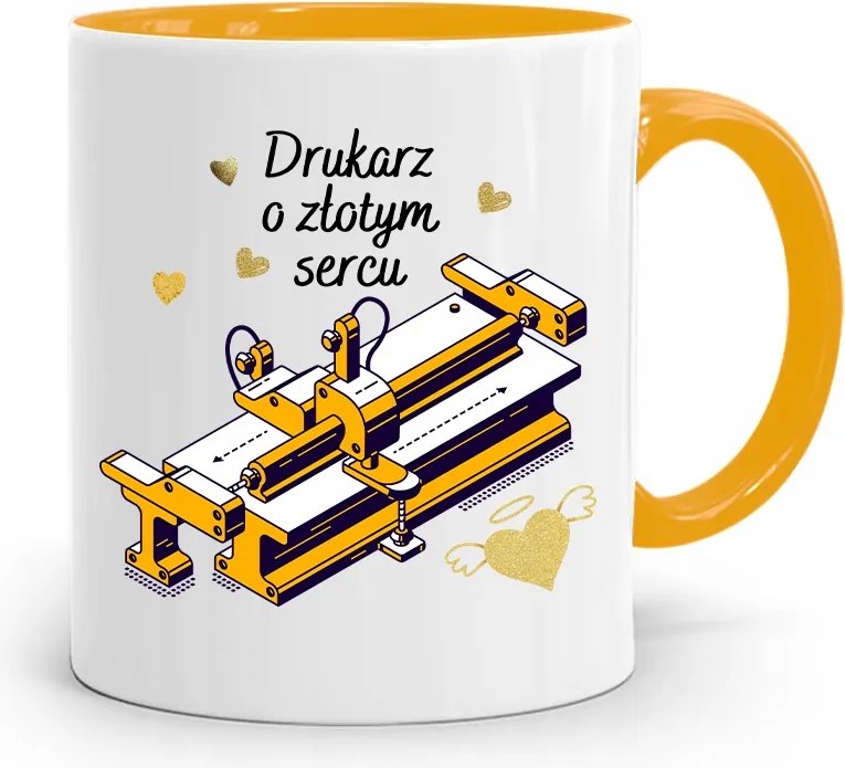 Nyomtatónak Sárga Bögre Születésnapi Ajándék fényképes nyomtatással