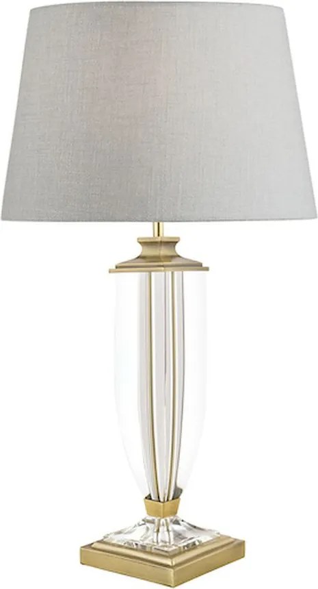 LAURA ASHLEY 3599058-Q CARSON Kristály Asztali lámpa Antik sárgaréz, Fehér B22 IP20